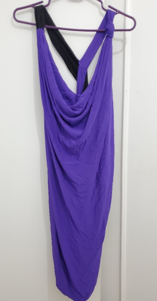 NWOT Yigal Azrouel Cut25 Purple cocktail dress szM